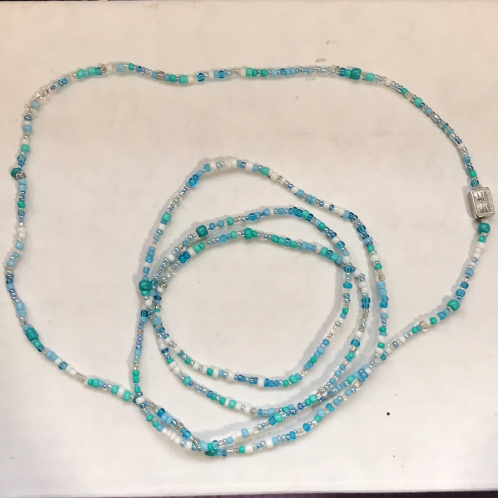Me to We handmade blue necklace/bracelet